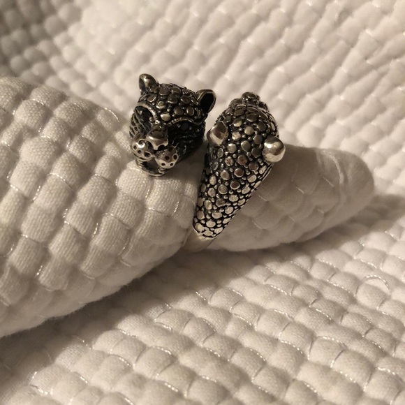 Sterling Silver 925 Panther Ring fits 6.75 to 8 - Picture 1 of 8